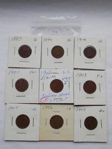 1900, 1901, 1902, 1903, Indian cent