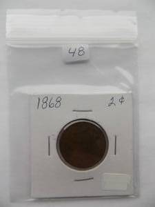 1868 2-cents