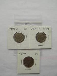 1916, 1916-D, 1916-S Buffalo