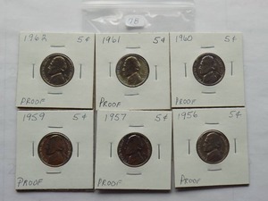 1962,1961,1960,1959,1957,1956 Jefferson Nickles