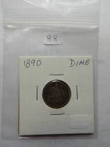 1890 Seated dime
