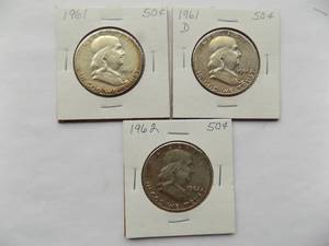 Franklin Half Dollar 1961, 1961-D, 1962