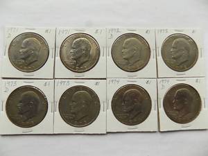 1972, 1972-D, 1973, 1973 Ike Dollars