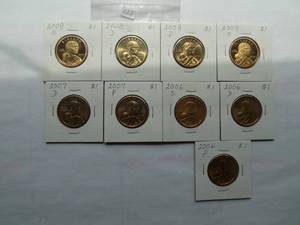 1907-P, 1907-D, 1907 S.B.A Dollars