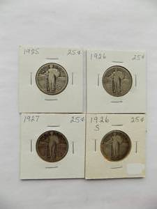 1925, 1926, 1927, 1926-S,  Standing Liberty Quarter