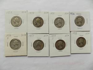 1935, 1936, 1936-D, 1937 WASHINGTON QTR