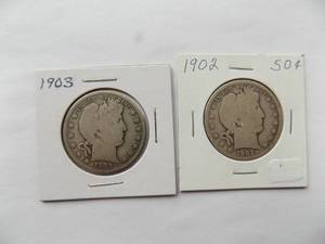 1902, 1903 Barber half