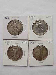 1937-D, 1937-S Walking Liberty Half Dollar