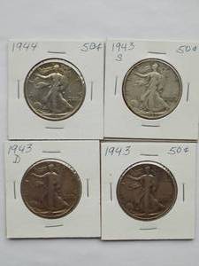1943-D, 1943-S Walking Liberty Half Dollar