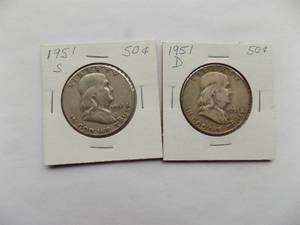 1951-D, 1951-S Franklin