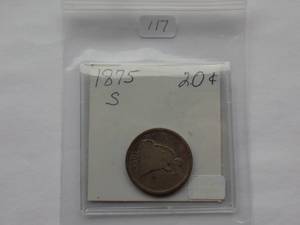 1875-S Seated dime