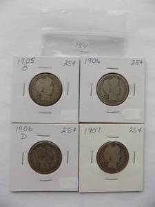 1905-O, 1906, 1906-D, Barber Quarter