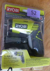 lot 52 image: New Ryobi 4V screwdriver