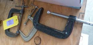 lot 77 image: three C clamps