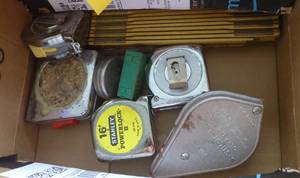 lot 81 image: Tape measures and chalk line