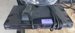 lot 114 image: Philips DVD player plus a bag of cables