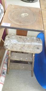 lot 134 image: Plant stand and step stool