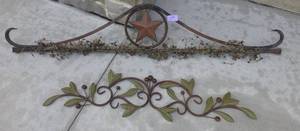 lot 164 image: Two metal dcor items, largest one is 60 inches and the other 40