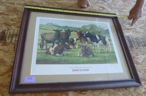 lot 211 image: Bonnie Mohr print titled Hoards Dairyman 31x25 Signed and Numbered