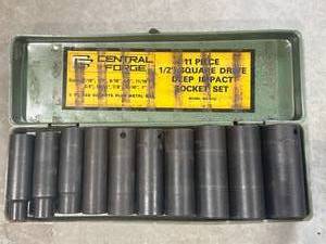 lot 40 image: 11pc 12 SAE Deep Well Socket Set Made in Japan