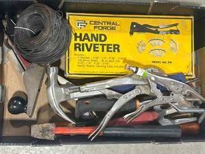 lot 46 image: Flat of Misc. Tools & More
