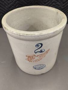 lot 8 image: MI 1 - Red Wing Union Stoneware Co. 2 Gallon Crock
