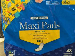 lot 36 image: MN 3 - Lot of Maxi Pads Regular and Overnight Extra Heavy