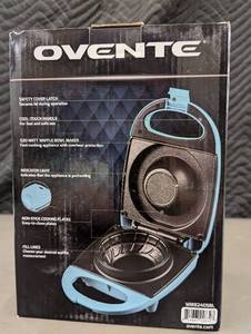 lot 51 image: MS 3 - Ovente Non-Stick Waffle Bowl Maker WMB2405BL