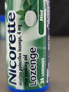 lot 65 image: MN 2 - Lot of 5 Nicorette 4mg Mint Lozenges (24 Count Each)