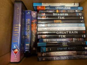 lot 81 image: MS 2-3 - Lot of 21 DVDs and VHS Tapes