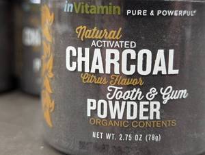 lot 101 image: Cart - Set of 8 inVitamin Natural Activated Charcoal Citrus Flavor Tooth & Gum Powder
