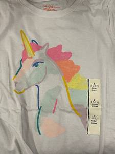 lot 139 image: Trolly - Cat & Jack Girls Unicorn T-Shirts - Size Large  Box of 12