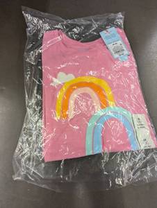 lot 157 image: Trolly - Lot of 12 New Childrens Pink T-Shirts with Rainbow Design - Size Medium (8-10)