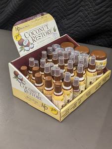 lot 208 image: AL 5 - Natures Protein Coconut Restore Hair Care Products Display Lot
