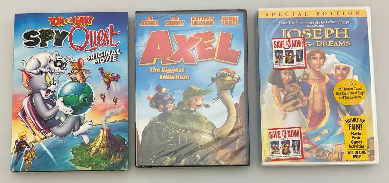 lot 65 image: Misc. Vintage Cartoon DVD Movies (Factory Sealed)