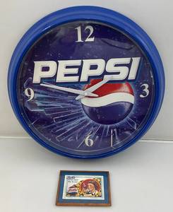 lot 40 image: 14 PEPSI Clock