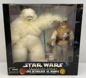 lot 117 image: 1997 Hasbro STAR WARS Collector Series Luke Skywalker & Wampa Action Figures Set (NIB)