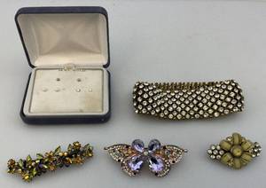 lot 134 image: Misc. Vintage Jewelry Including 14K Earring Set
