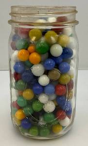 lot 171 image: Misc. Vintage Marbles (Some Glow Under UV Light)