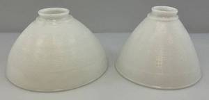 lot 193 image: Vintage Misc. Milk Glass Shades 1 8  110