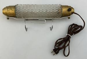 lot 197 image: 1950s MCM Ornate Glass Headboard Lamp