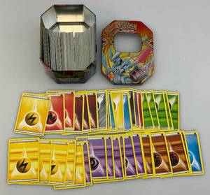 lot 202 image: Unsorted Pokemon Cards In Misc. Tin