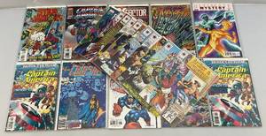lot 242 image: Misc. Vintage Comic Books  Including  (Captain America) & More (Bagged & Carded)