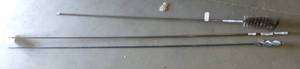 lot 5 image: 3 long extension rod items brush and drill 4-5 ft long