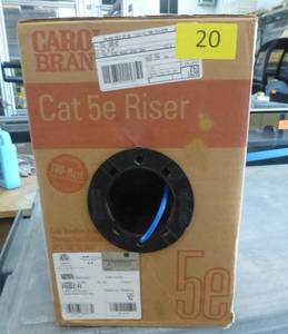 lot 20 image: Box of CAT5E cable