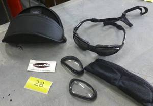 lot 28 image: WileyX Z87-2 sunglasses with swappable goggle type lens