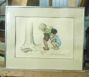 lot 55 image: 1926 Georges Redon Ah Men Signed art print