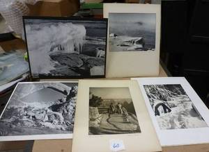 lot 60 image: group of vintage black and white photos 10x12, 16x20