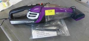 lot 124 image: Bissell Pet Hair Eraser vacuum and Bissell Featherweight vac
