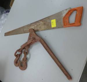 lot 178 image: saw and stretcher